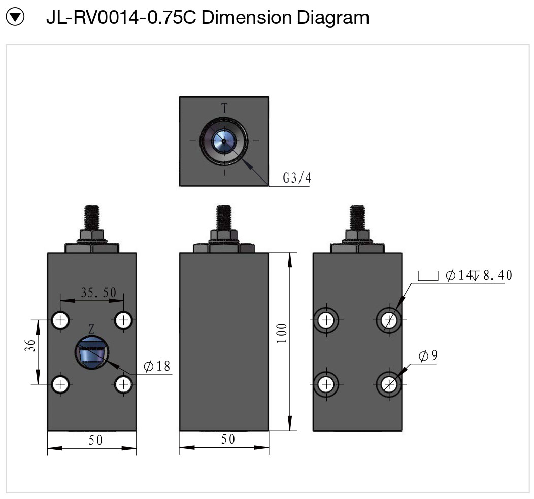 RUPTURE VALVE JLRV0014-0.75C/JLRV008 RUPTURE VALVE JLRV0014-0.75C/JLRV008